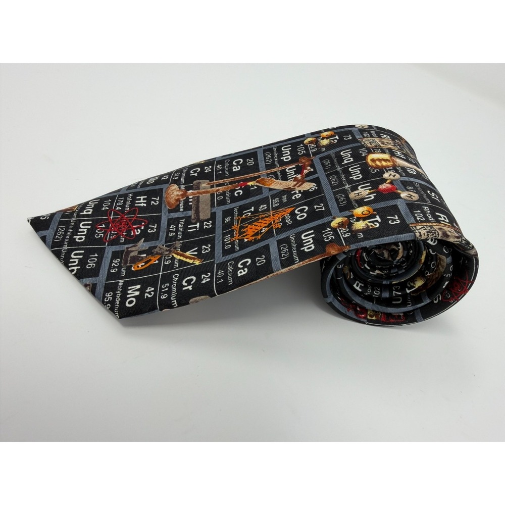 Steven Harris Men's Tie 100% Silk Hand Made Science Periodic Table Scientist